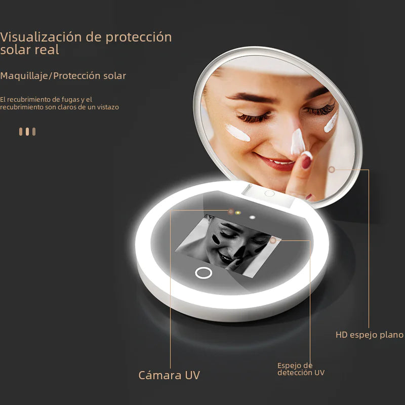 Portable Smart UV LED Makeup Mirror with Charging